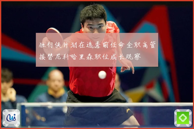 独行侠计划在选秀前任命全职高管接替尼科哈里森职位成长观察